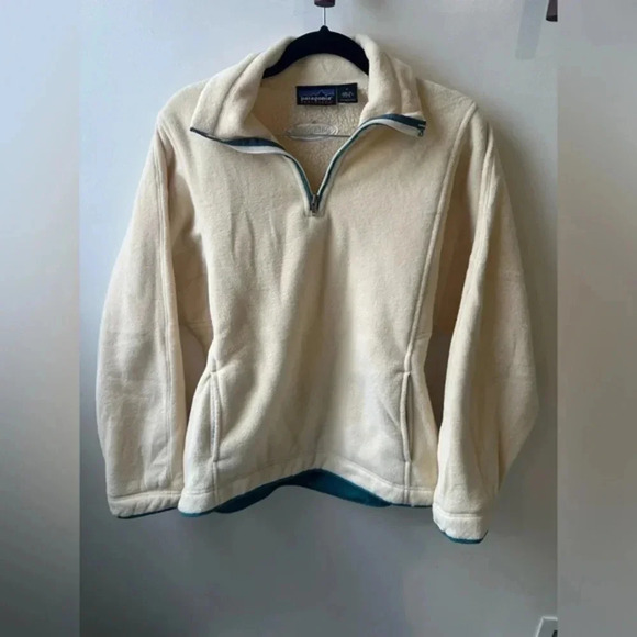 Patagonia Jackets & Blazers - Women’s Patagonia Synchilla Small Snap-T Fleece Pullover Jacket Cream Beige Tan